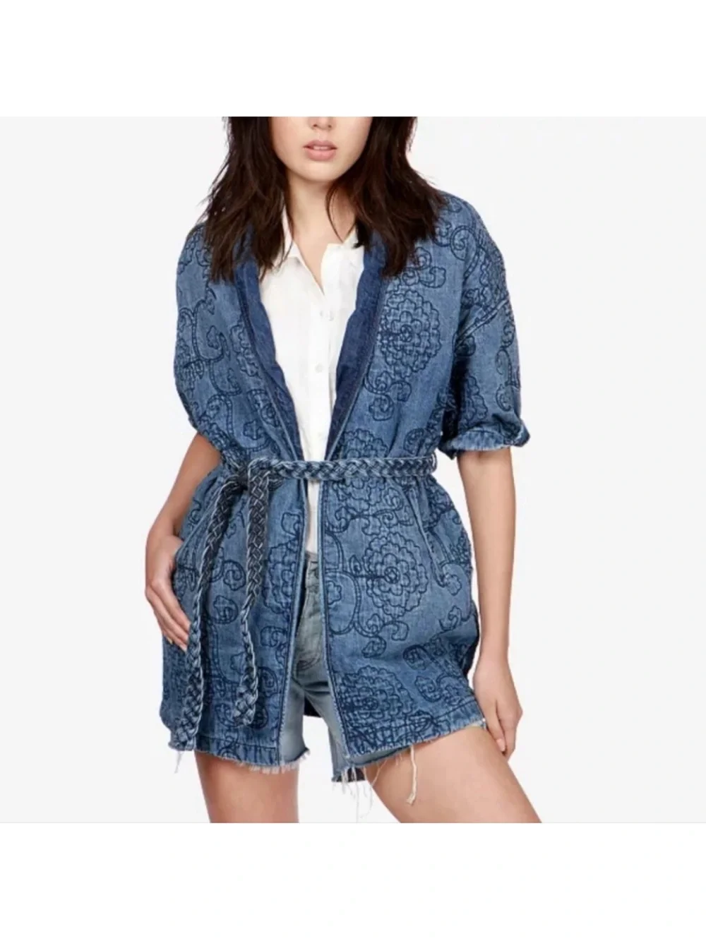 Lucky Brand quilted denim kimono. Woman’s size small